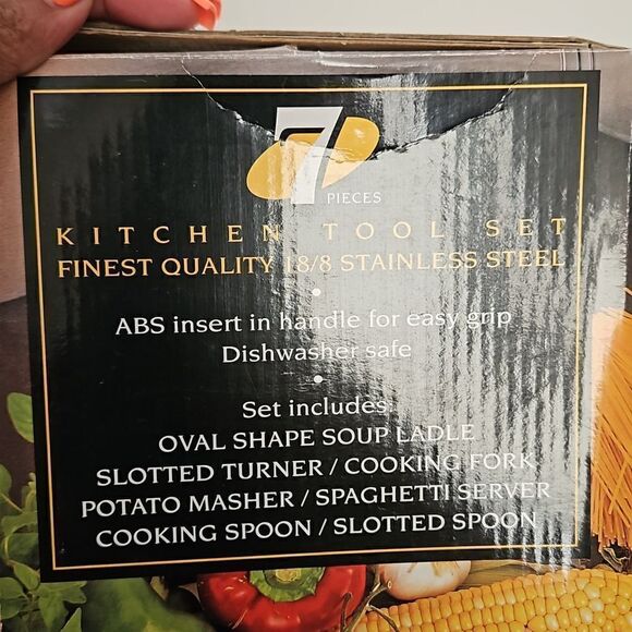 HP Cortona kitchen 7 Pieces Tool Set Finest Quality 18/8 Stainless Steel - Picture 5 of 16